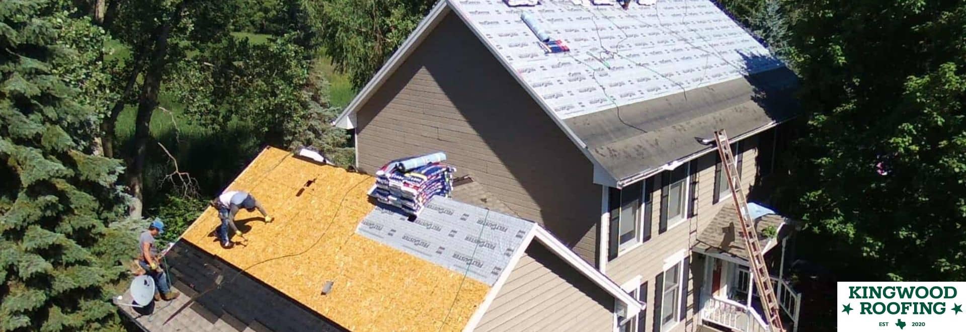 brand new roof installed in Kingwood TX